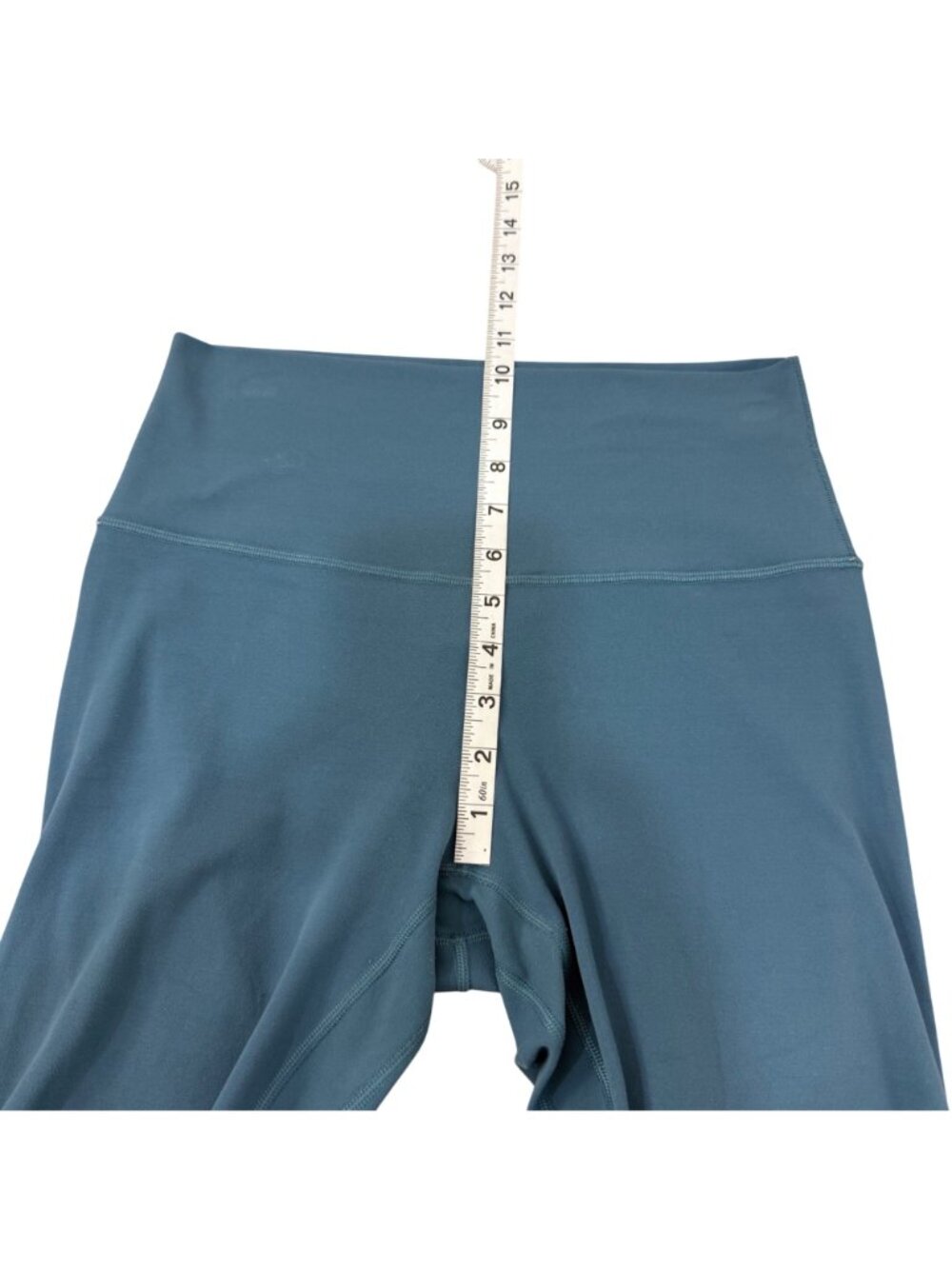 Lululemon Teal Blue High-Waisted Full-Length Leggings Size 8 Elastic Waistband - Picture 6 of 14